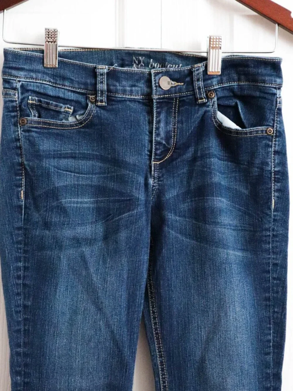 New York & Company Y2K Low Rise Boot Cut Jeans Sz 2 Waist 28